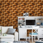 Papel De Parede Adesivo Industrial Piso Madeira 3 3m