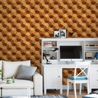 Papel De Parede Adesivo Industrial Piso Madeira 3d 6 12m