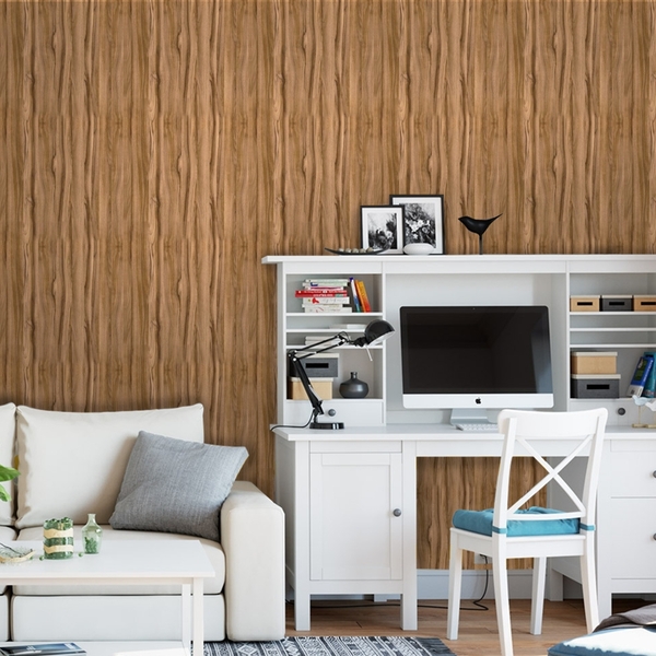 Papel De Parede Adesivo Industrial Textura Amadeirada 3 18m