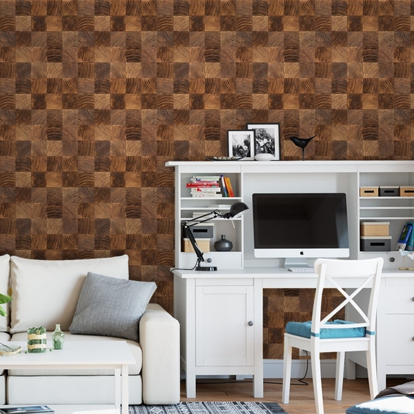 Papel De Parede Adesivo Industrial Toco Madeira Caibro 2 18m