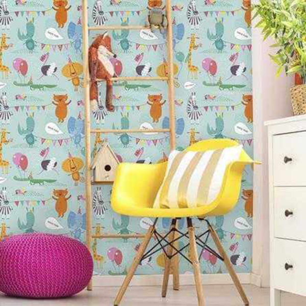 Papel De Parede Adesivo Infantil Animal 355638713