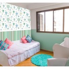 Papel De Parede Adesivo Infantil Balão Listras Verde 300x52cm