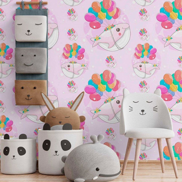 Papel De Parede Adesivo Infantil Baleia N014081