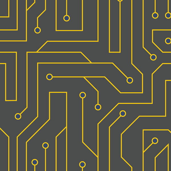 Papel De Parede Adesivo Infantil Black Circuit