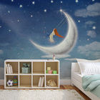 Papel De Parede Adesivo Infantil Céu Azul Estrelado Lavável