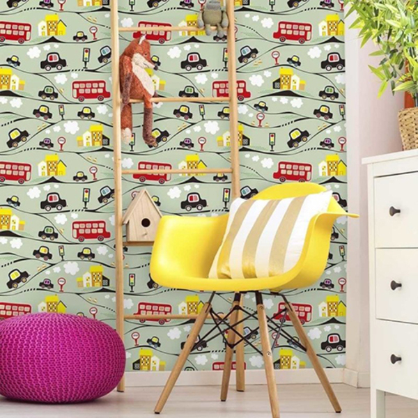 Papel De Parede Adesivo Infantil Cidade 221798386