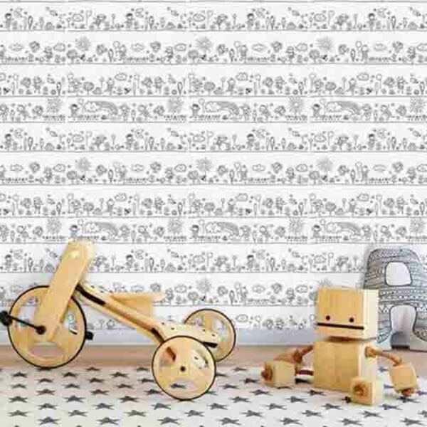 Papel De Parede Adesivo Infantil Colorir 264796085