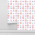 Papel De Parede Adesivo Infantil Comando Video Game Fundo Bra