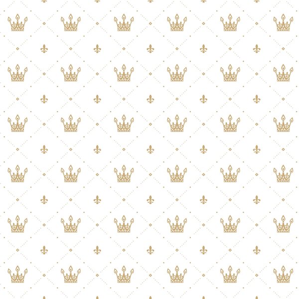 Papel De Parede Adesivo Infantil Coroa Dourada 2,70x0,57m