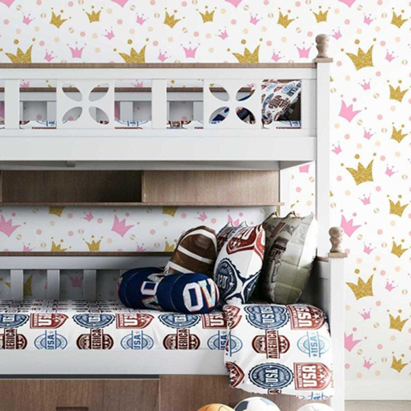 Papel De Parede Adesivo Infantil Coroas N07053