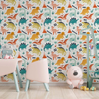 Papel De Parede Adesivo Infantil Dinossauros Coloridos 2,80m