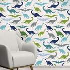 Papel De Parede Adesivo Infantil Dinossauros Coloridos 60x300