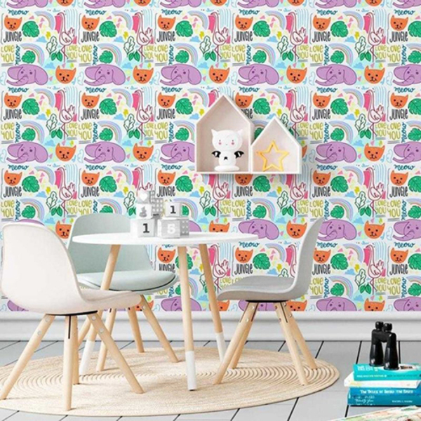 Papel De Parede Adesivo Infantil Elefantes N06166