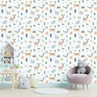 Papel De Parede Adesivo Infantil Floresta N05090