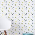 Papel De Parede Adesivo Infantil Foguete Sol E Lua 2,70x0,57m
