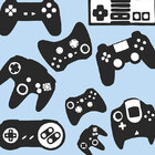 Papel De Parede Adesivo Infantil Joystick Boy Fundo Azul