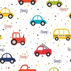 Papel De Parede Adesivo Infantil Menino Carros Coloridos 9mx5
