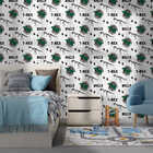 Papel De Parede Adesivo Infantil Menino Dinossauro Verde 1mx5