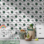 Papel De Parede Adesivo Infantil Menino Dinossauro Verde 9mx5