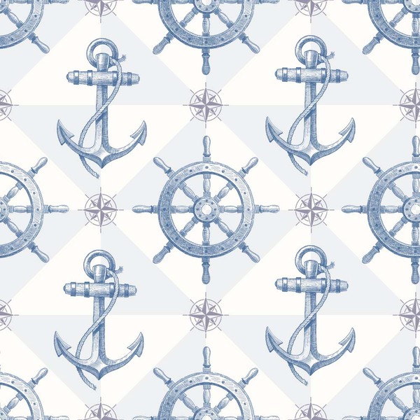 Papel De Parede Adesivo Infantil Menino Marinheiro 9mx50cm