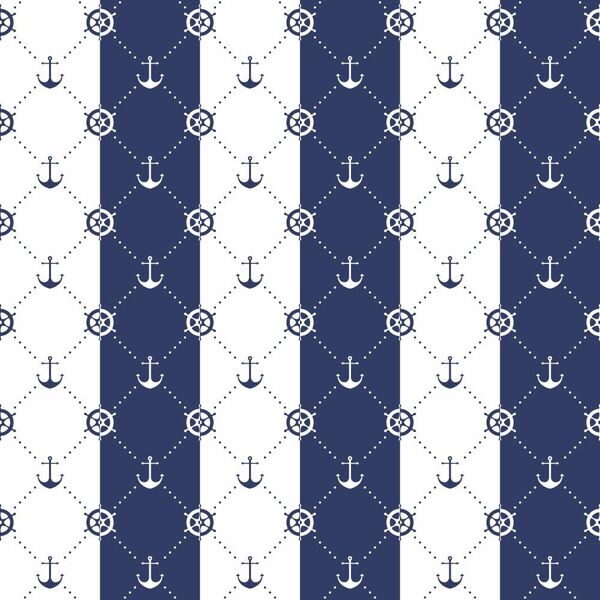 Papel De Parede Adesivo Infantil Menino Marinheiro Azul 12mx5