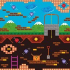 Papel De Parede Adesivo Infantil Menino Videogame Retro 10mx5