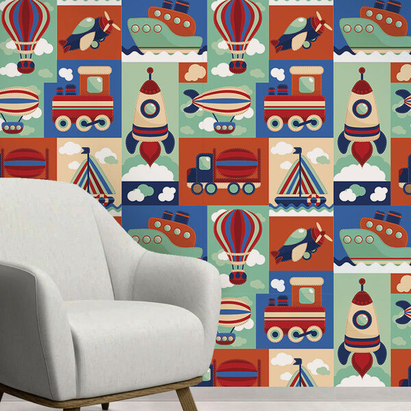 Papel De Parede Adesivo Infantil Mod 130 Vinílico 60x300cm