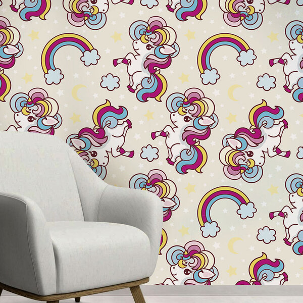 Papel De Parede Adesivo Infantil Mod 374 Vinílico 60x300cm