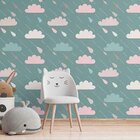 Papel De Parede Adesivo Infantil Nuvens N014116