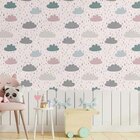 Papel De Parede Adesivo Infantil Nuvens N014122