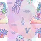 Papel De Parede Adesivo Infantil Sereia N014042