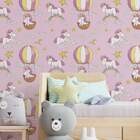 Papel De Parede Adesivo Infantil Unicórnios 60x300cm