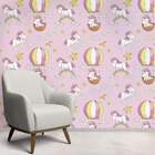 Papel De Parede Adesivo Infantil Unicórnios 60x300cm