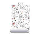 Papel De Parede Adesivo Infantil Universo N015158 0,58x3,00m