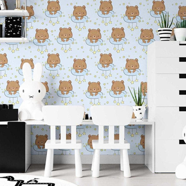 Papel De Parede Adesivo Infantil Ursinhos N07058