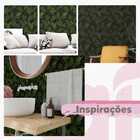 Papel De Parede Adesivo Jardim Folhas 3d Verde Escuro 10m