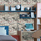 Papel De Parede Adesivo Jornal Palavras 1000