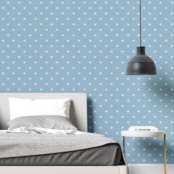 Papel De Parede Adesivo Jovem Coração N02147 0,48x2,5m