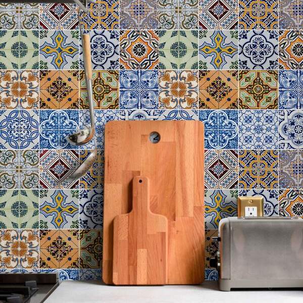 Papel De Parede Adesivo Ladrilho Mod 01 Vinílico 60x300cm