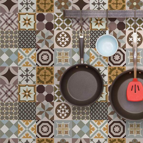 Papel De Parede Adesivo Ladrilho Mod 122 Vinílico 60x300cm