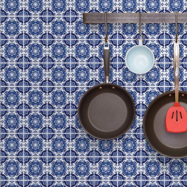 Papel De Parede Adesivo Ladrilho Mod 58 Vinílico 60x300cm