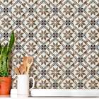 Papel De Parede Adesivo Ladrilhos Estrelas Vinílico 60x300cm