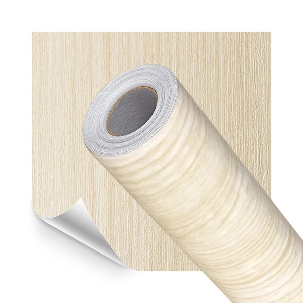 Papel De Parede Adesivo Lavavel 3d Madeira Clara Marfim