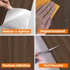 Papel De Parede Adesivo Lavavel 3d Madeira Imbuia Marrom