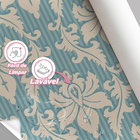 Papel De Parede Adesivo Lavável Abstrato Azul Turqueza 6m