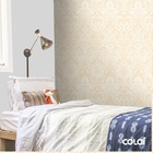 Papel De Parede Adesivo Lavável Abstrato Bege 6m