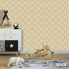 Papel De Parede Adesivo Lavável Abstrato Bege E Marrom 6m