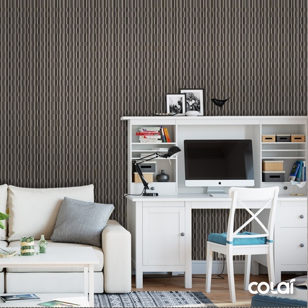 Papel De Parede Adesivo Lavável Abstrato Marrom 6m