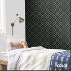 Papel De Parede Adesivo Lavável Abstrato Negro 15m