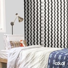 Papel De Parede Adesivo Lavável Abstrato Preto 12m